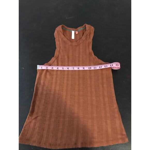 Anthropologie Pilcro Brown Sustainable Ribbed Tank Top-Small - Picture 6 of 9